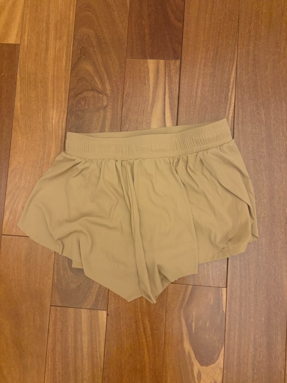 Joy Lab butterfly tan drawstring double layer athletic shorts - Picture 2 of 3